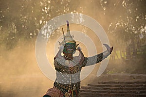 Khon Thai traditional dance performance