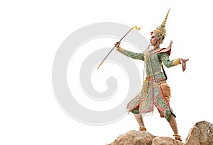 Khon is traditional dance drama art of Thai classical masked fro