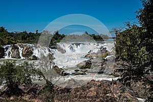 Khone Phapheng Falls on the Mekong River in southern Laos