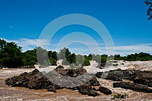 Khone Phapheng water fall or mekong river in champasak southern