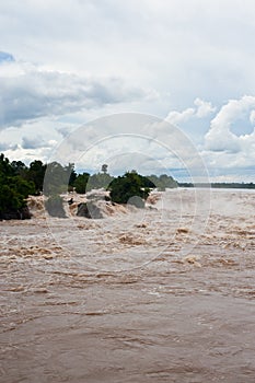 Khone Phapheng water fall or mekong river in champasak southern