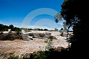 Khone Phapheng water fall or mekong river in champasak southern