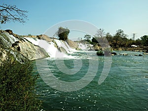 The Khonepasoi Waterfall in Si Phan Don (4,000 Islands), LAOS