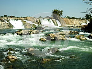 The Khonepasoi Waterfall in Si Phan Don (4,000 Islands), LAOS