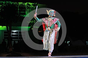 KHONKAEN,THAILAND - DECEMBER 23,2023 :Khon are Ramayana story, A dance drama classical masked this performance