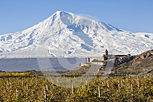 Khor Virap Monastery and Mt Ararat in Armenia