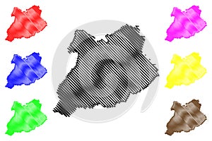 Khost Province map vector