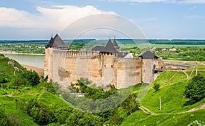 Khotyn castle on Dniester riverside photo