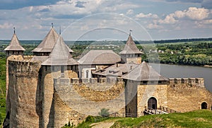 Khotyn Fortress medieval fortification complex in Ukraine