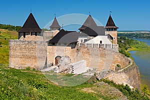 Khotyn fortress in summer photo