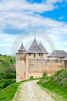 Khotyn medieval fortress in Ukraine. Ancient culture