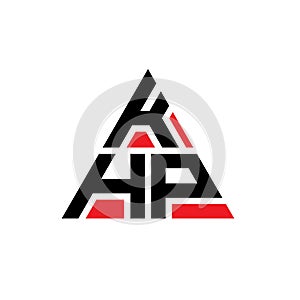KHL triangle letter logo design with triangle shape. KHL triangle logo design monogram. KHL triangle vector logo template with red