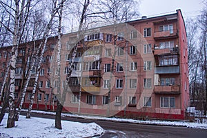 Korolyov city. Sacco and Vanzetti Street. Khruschevka`s. photo