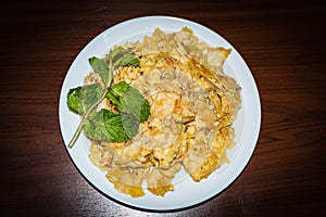 Khubus with egg mixed and fried called khubus biriyani