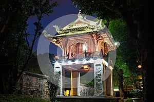 Khue Van Cac pavilion in second courtyard at Temple of literature or Van Mieu in Hanoi, Vietnam