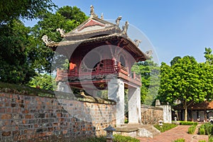 Khue Van Cac or Stelae of Doctors in Temple of Literature or Van Mieu. The temple hosts the Imperial Academy, Vietnam's first nat