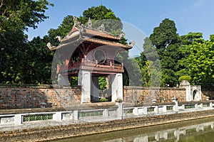 Khue Van Cac or Stelae of Doctors in Temple of Literature or Van Mieu. The temple hosts the Imperial Academy, Vietnam's first nat