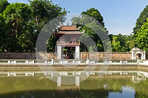 Khue Van Cac or Stelae of Doctors in Temple of Literature or Van Mieu. The temple hosts the Imperial Academy, Vietnam's first nat
