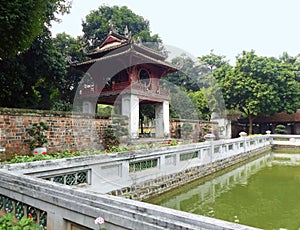 Khue Van pavilion and Thien Quang, Temple of Literature, Hanoi, Vietnam