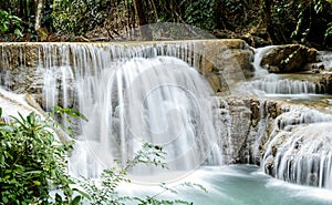 Khuean Srinagarindra National Park, Huay Mae Khamin Waterfalls, in Kanchanaburi, Thailand