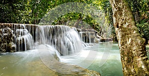 Khuean Srinagarindra National Park, Huay Mae Khamin Waterfalls, in Kanchanaburi, Thailand