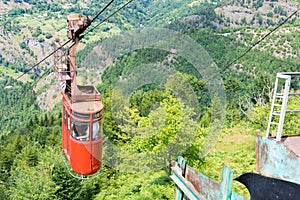Ropeway in Khulo, Adjara, Georgia. It is built by Soviet Union