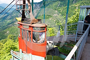 Ropeway in Khulo, Adjara, Georgia. It is built by Soviet Union