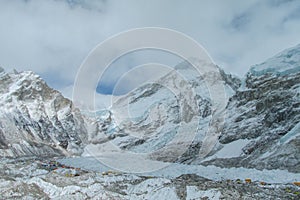 Khumbu glacier Everest base camp, EBC Nepal