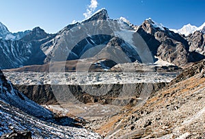 Khumbu glacier from Kongma la pass - Trek to Everest base camp - Nepal