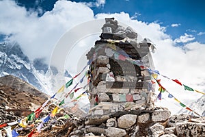 KHUMBU VALLEY, NEPAL, 28 APRIL 2013 -Memorial