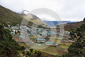 Khumjung village, Nepal Himalaya.