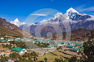 Khunde Village. Nepal, Sagarmatha National Park photo