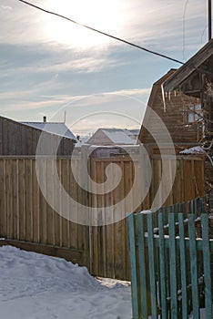 Khuzhir village near Lake Baikal, Russia Mar 2018