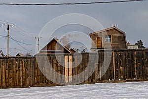 Khuzhir village near Lake Baikal, Russia Mar 2018