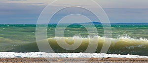 Khyargas Nur lake in Mongolia