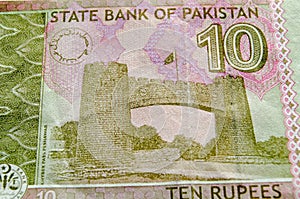 Khyber Pass on Pakistan Banknote photo