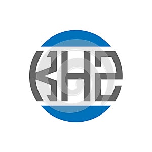 KHZ letter logo design on white background. KHZ creative initials circle logo concept. KHZ letter design photo