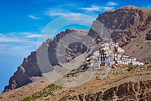 Ki gompa tibetan monastery. Spiti valley, Himachal Pradesh, Indi