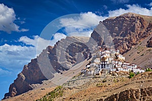 Ki gompa tibetan monastery. Spiti valley, Himachal Pradesh, Indi
