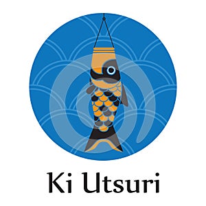 ki utsuri. Vector illustration decorative design