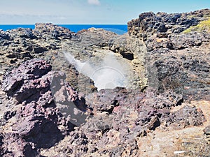 Kiama Blowhole Water Spume, NSW South Coats, Australia