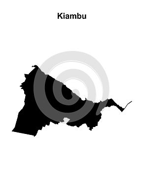 Kiambu outline map
