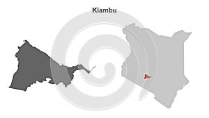 Kiambu outline map