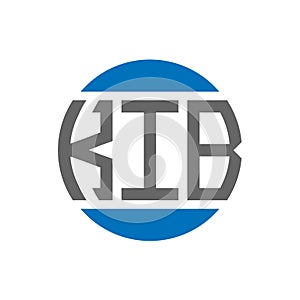 KIB letter logo design on white background. KIB creative initials circle logo concept. KIB letter design