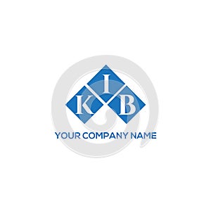 KIB letter logo design on WHITE background. KIB creative initials letter logo concept. KIB letter design
