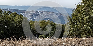 Kibbutz Sasa from Mount Adir Viewpoint in Israel