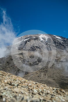 Kibo peak in Mount Kilimanjaro, Tanzania