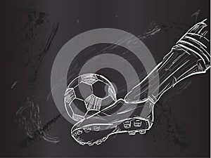 Kick Ball Sketch Vector