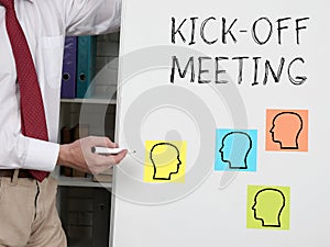 Kick off meeting is shown using the text