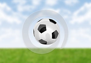 Kick off soccer concept